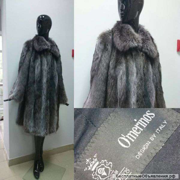 Шуба из меха енота