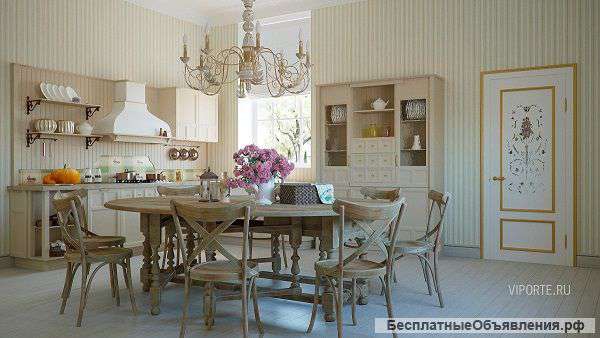 Двери и полы массив дуба, классический стиль