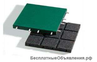 Резиновая плитка 500х500х20, 30, 40 мм с фтулками