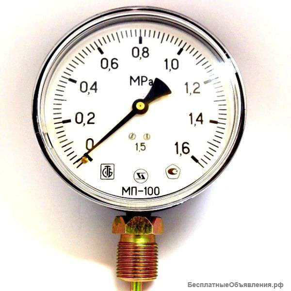 Манометр ДМ 02-100-2-М-16кгс/см2 (1, 6 Мпа)