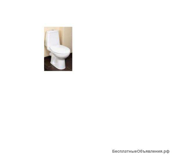 Унитаз "Эпика"горизонт.выпуск в компл. с сидением.(полипроп) и арм.кноп.