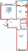 2-к квартира, 60.7 м², 16/17 эт., ул Рогожникова17