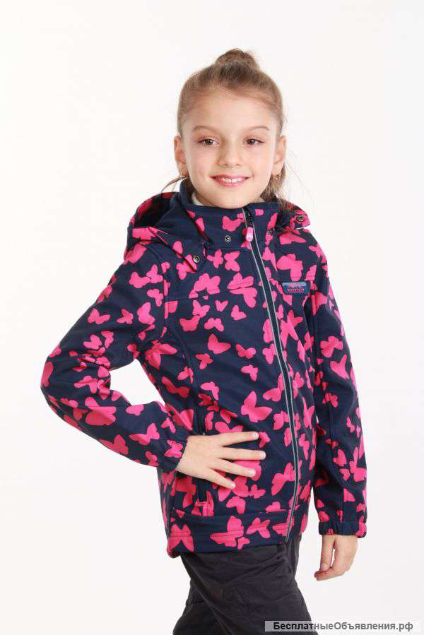 Демисезонные термокуртки 86-158р. Softshell Pidilidi для девочки