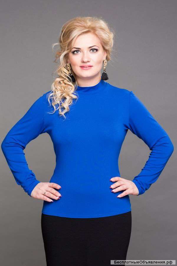 Водолазка «Вискоза» василёк