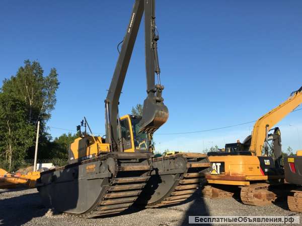 Плавающий экскаватор Volvo EC140 (Экскаватор-амфибия)