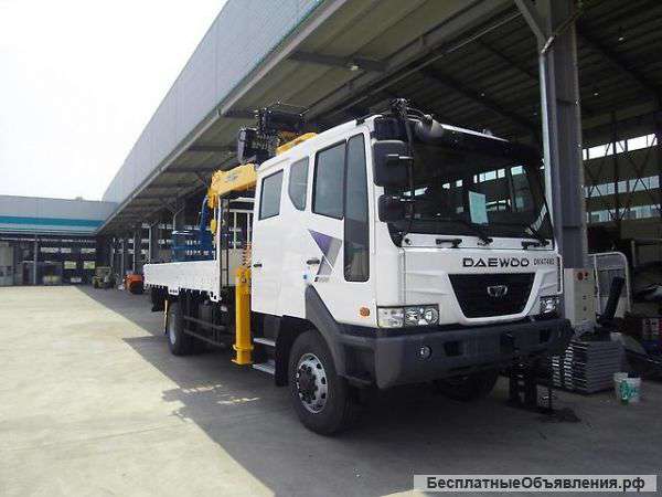 Бортовой Daewoo DN14T с КМУ Soosan SCS746L