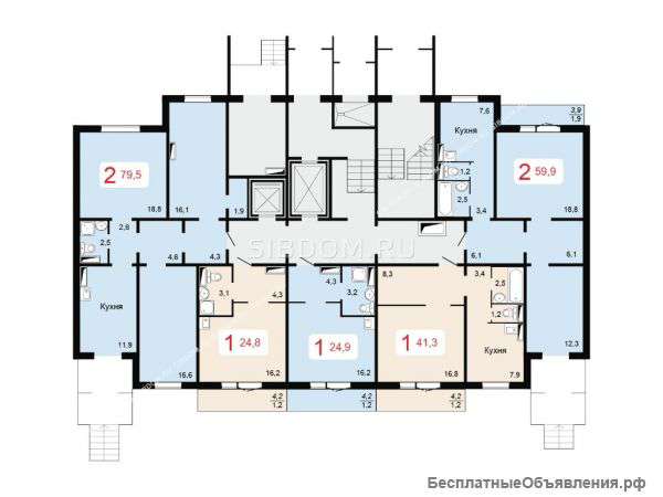Новониколаевский 2 стр.2, 2 комн