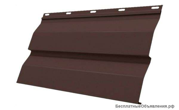 Сайдинг металлический корабельная доска, цвет-шоколад