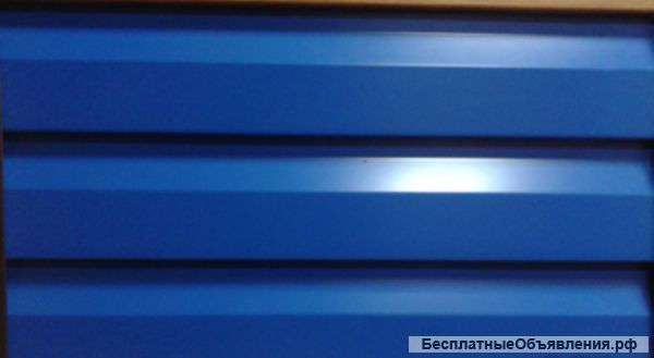 Сайдинг металлический корабельная доска, цвет-ультрамарин