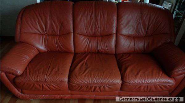 Диван из натуральной кожи Германия бу
