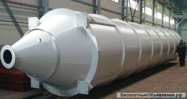 Пяти десяти кубовая емкость не новая из прочной стали