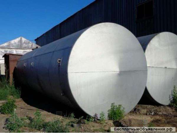 Резервуар пожарный 25 кубов лежалый с оцинковкой