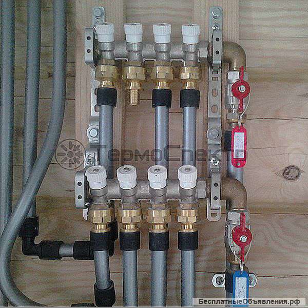 Монтаж отопление, водоснабжение Rehau