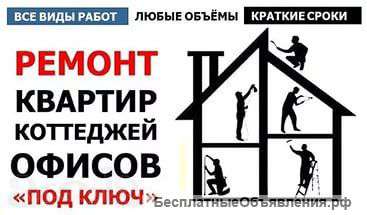 Ремонт квартир, ремонт офисов.Доставка