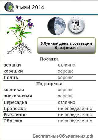 Лунный календарь садовода