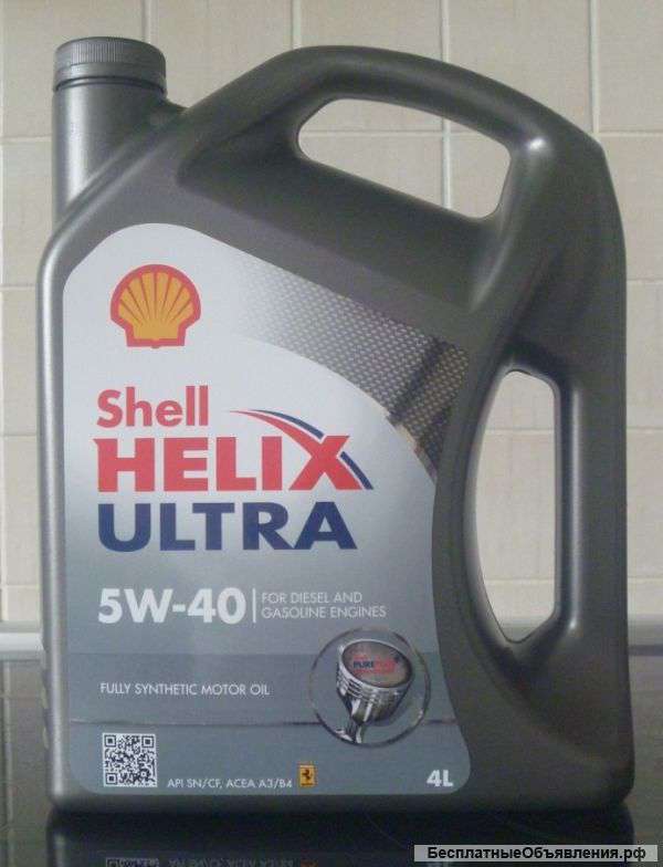 Масло моторное Shell Helix Ultra Pureplus 5W-40 4L 100 % Оригинал