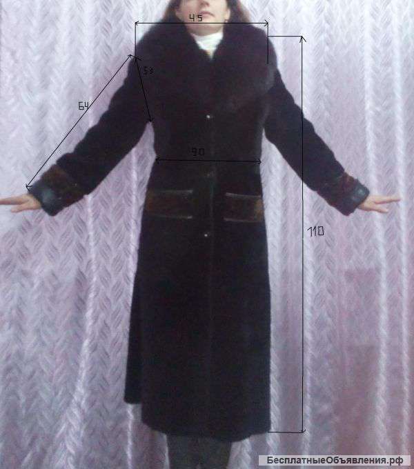 Шуба красивая мутон