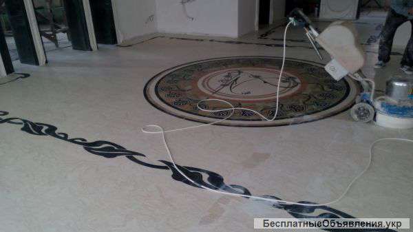 Шлифовка, полировка мраморных полов