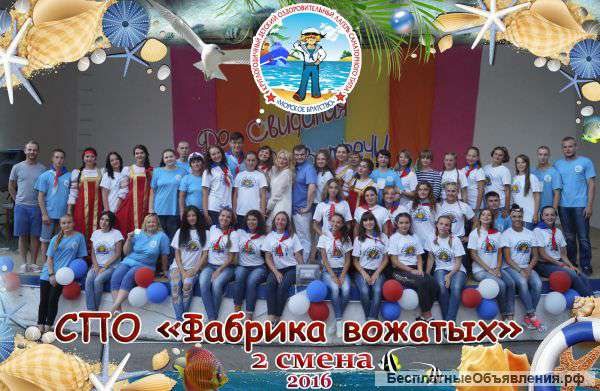 Работа для вожатых, педагогов в детском лагере