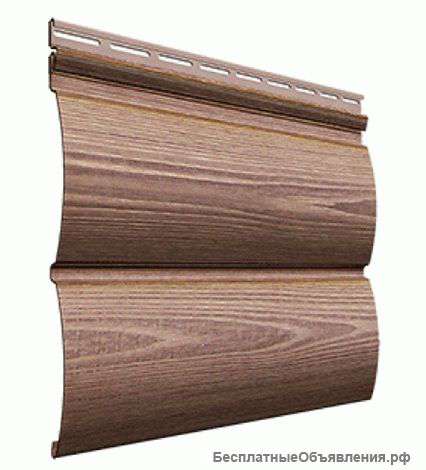 Виниловый сайдинг Docke WOODSLIDE.Цвет рябина. Имитация бревна