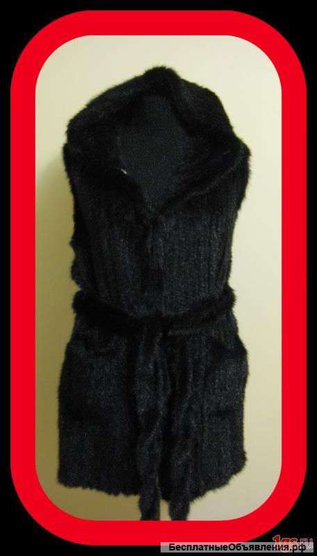 Жилет из норки вязаной Греция