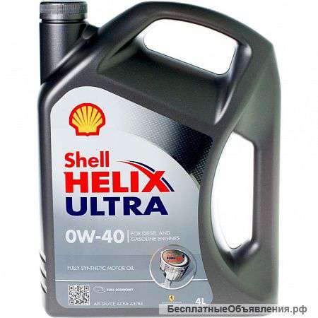 Масло Shell Helix Ultra 5W40 мот. син. 4л