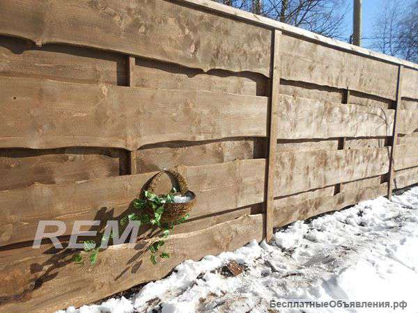 Строительство забора из необрезной доски