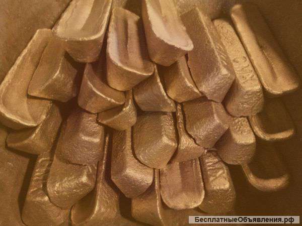 Слиток бронзовый БрАЖМц10-3-1.5, БрБ2, БрБНТ1,9 ГОСТ 18175-78.