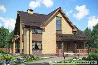 Дом из кирпича общей площадью 259 кв.м. с террасой.