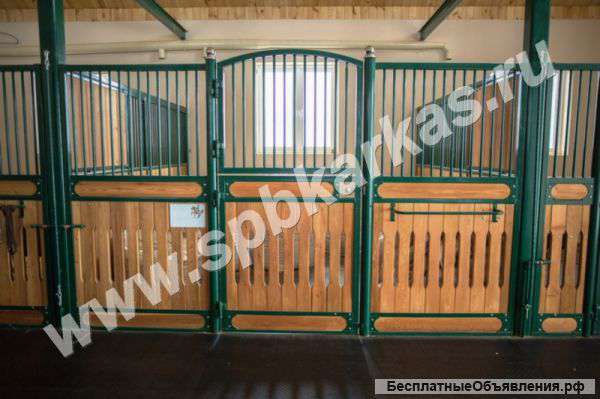 Стойловое оборудование, денники для лошадей, бочки для тренинга