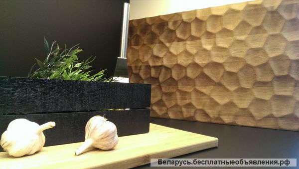 Стеновая 3D панель - Скиналь, Фартук из дерева