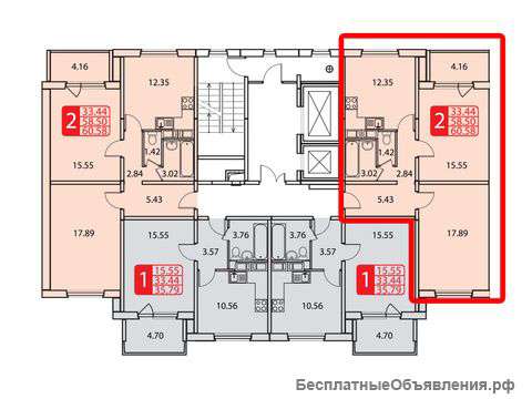 2к.квартира ЖК Домодедово Парк (10 км от МКАД)