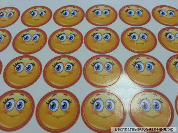 Печать с контурной резкой недорого