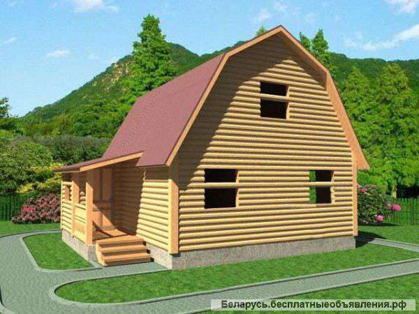 Сруб дома Герман.Доставка и установка.