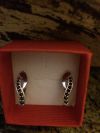Серьги с чешским гранато