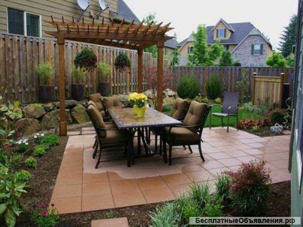 Оформление двора частного дома