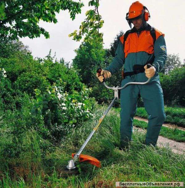 Скос покос травы, выкос травы, стрижка газона, скошу траву