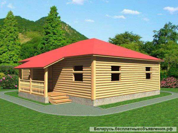 Сруб бани Джулия новый. Доставка и установка