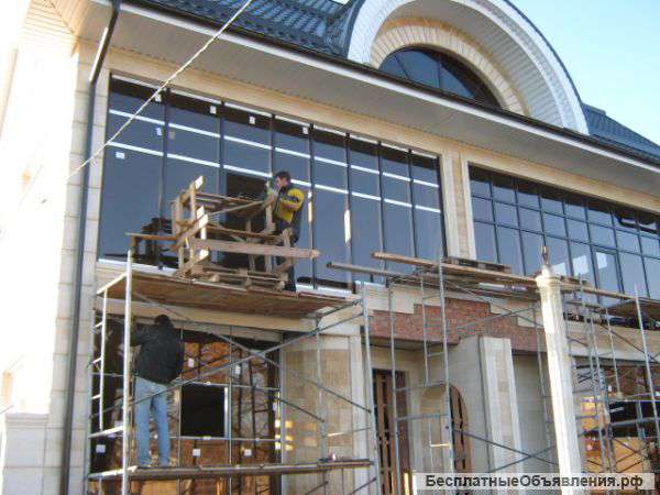 Фасадное остекление, остекление домов, панорамное остекление дома, стеклянный фасад дома