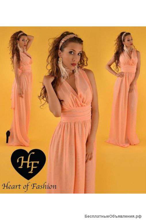 Длинное шифоновое платье артикул - Артикул: Am7082-2