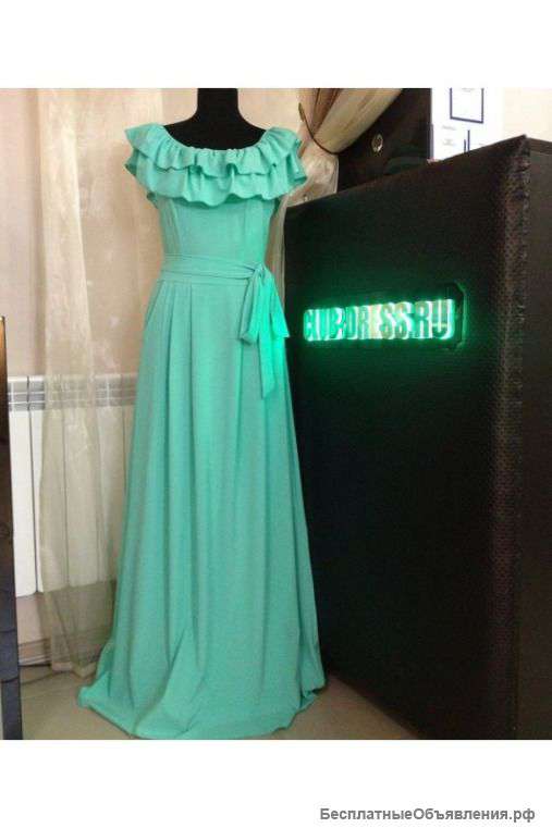 Длинное платье с воланами артикул - Артикул: Am8031-2