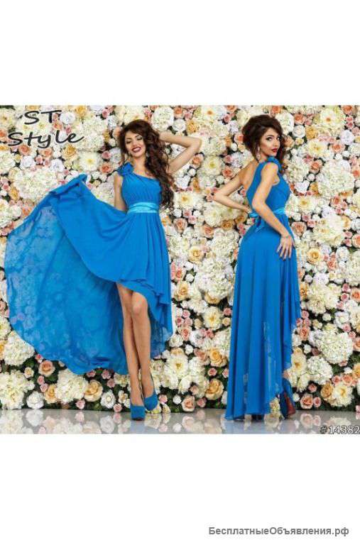 Вечернее платье на одно плечо артикул - Артикул: Am8036-2