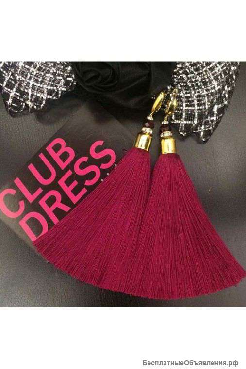 Серьги-кисти (марсала) артикул - Артикул: kist_43