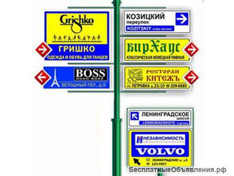 Реклама на дорожных знаках