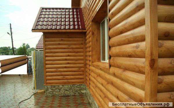 Металлический сайдинг Woodstock бревно. Очень красиво и дорого смотрится за небольшие деньги