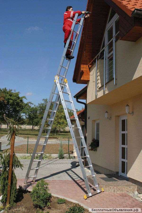 Трехсекционные лестницы в аренду в Подольске. Цена.