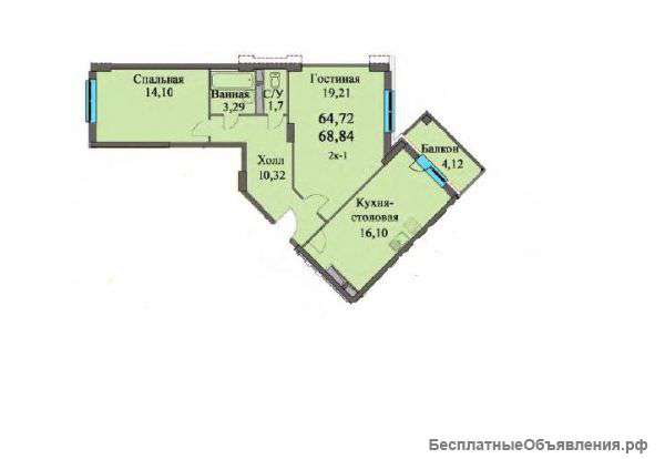 2-ух комнатную квартиру