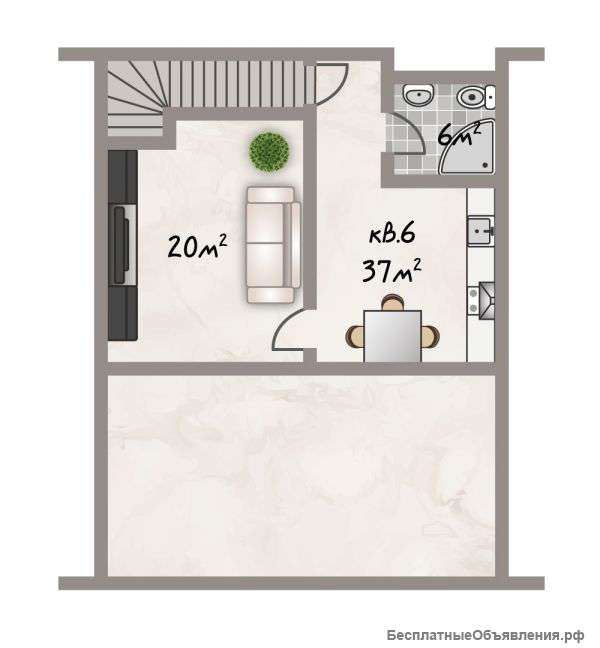 Квартира 37 кв.м. район Митино