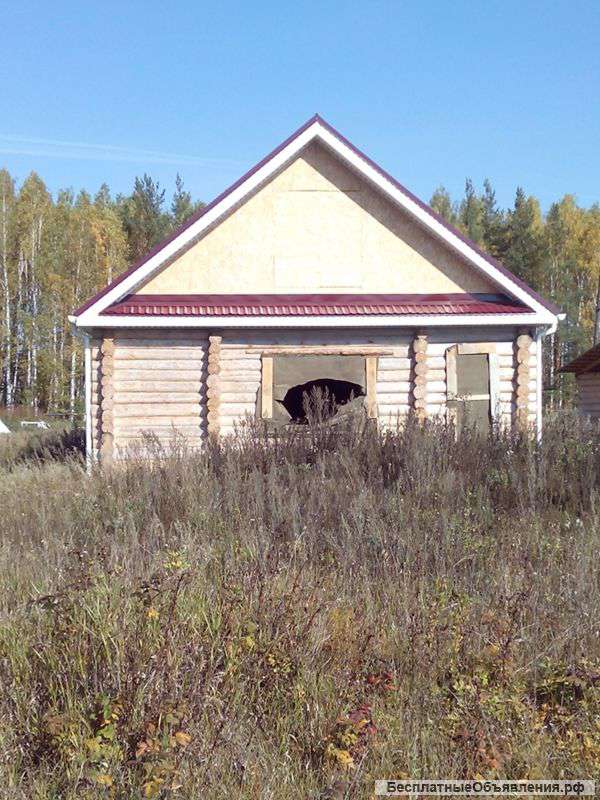 Сруб дома, летняя кухня, сруб бани