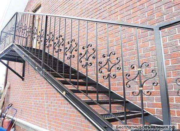 Лестницы на металлическом каркасе арт013